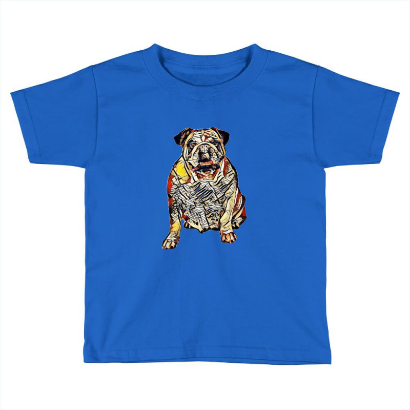 A Happy Bulldog Sitting Facin Toddler T-shirt | Artistshot