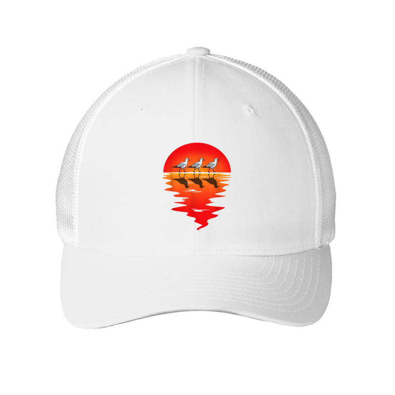 Flocks Of Seagull Vintage Sunset Seabird Harbour Albatros Mesh cap by kurniawanm | Artistshot