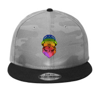 Pug Dog Headphone Colorful Camo Snapback | Artistshot