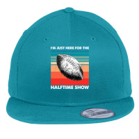 Football Im Just Here For The Halftime Show Football Player Flat Bill Snapback Cap | Artistshot