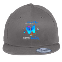 Diabetes Diabetic I Used To Have Diabetes Butterfly 187 Diabetes Aware Flat Bill Snapback Cap | Artistshot