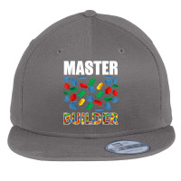 Boys Master Builder Funny Brick Building Blocks Toddler Men T Shirt Flat Bill Snapback Cap | Artistshot