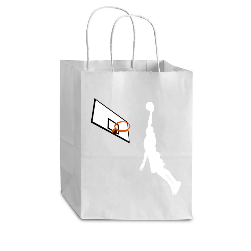 Basketball Dunk Competition Silhouette One Handed Dunk Shot Cub Paper Bag - 8 X 4 1/2 X 10 1/4 | Artistshot