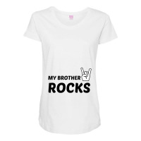 Brother Rocks Maternity Scoop Neck T-shirt | Artistshot