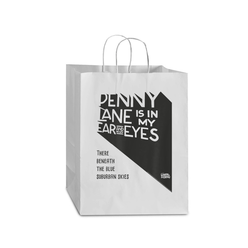 Lyrics By Lennon And Mccartney - Penny Lane Women Men Mart Paper Bag -13 X 7 X 17 | Artistshot