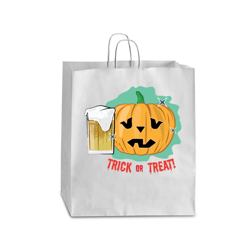 Halloween T  Shirt Drinking Halloween Pumpkin   Funny T  Shirt Queen Paper Bag - 16 X 6 X 19 1/4 | Artistshot