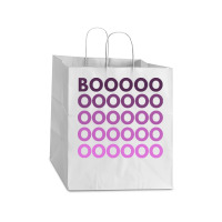 Boo T  Shirt Boooooo. Minimalistic Halloween Design. Simple Halloween Take Out Paper Bag - 14 X 10 X 15 1/2 | Artistshot