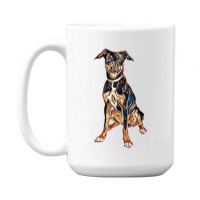 Young Happy And Smiling Hound 15 Oz Coffee Mug | Artistshot