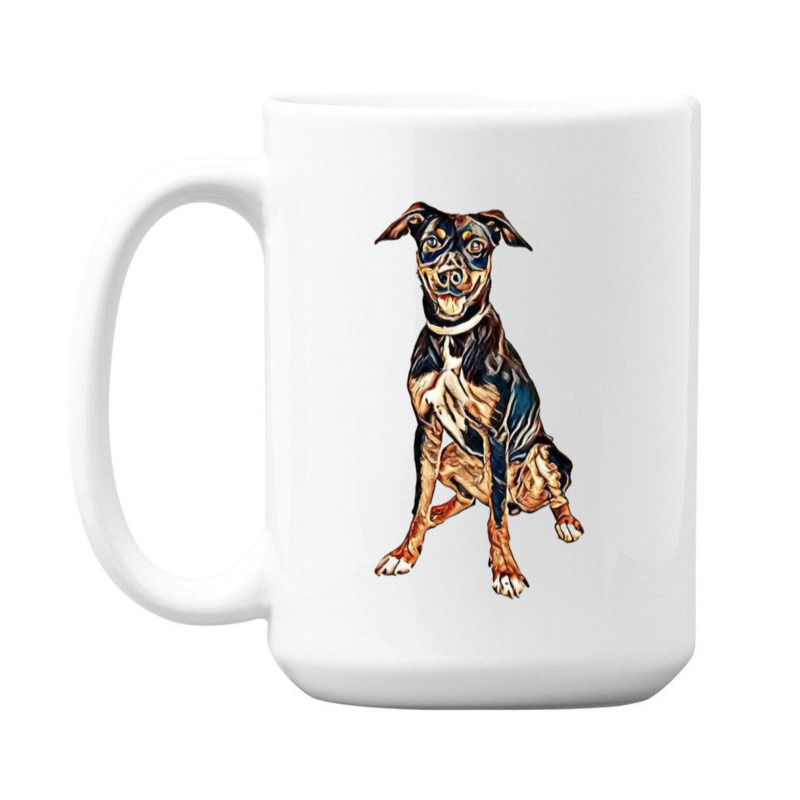 Young Happy And Smiling Hound 15 Oz Coffee Mug | Artistshot