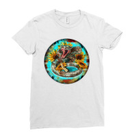 Rattlesnake And Sunflower Ladies Fitted T-shirt | Artistshot