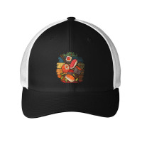 Sushi Retro Art Japan Japanese Food Lover Cuisine Chef Mesh Cap | Artistshot