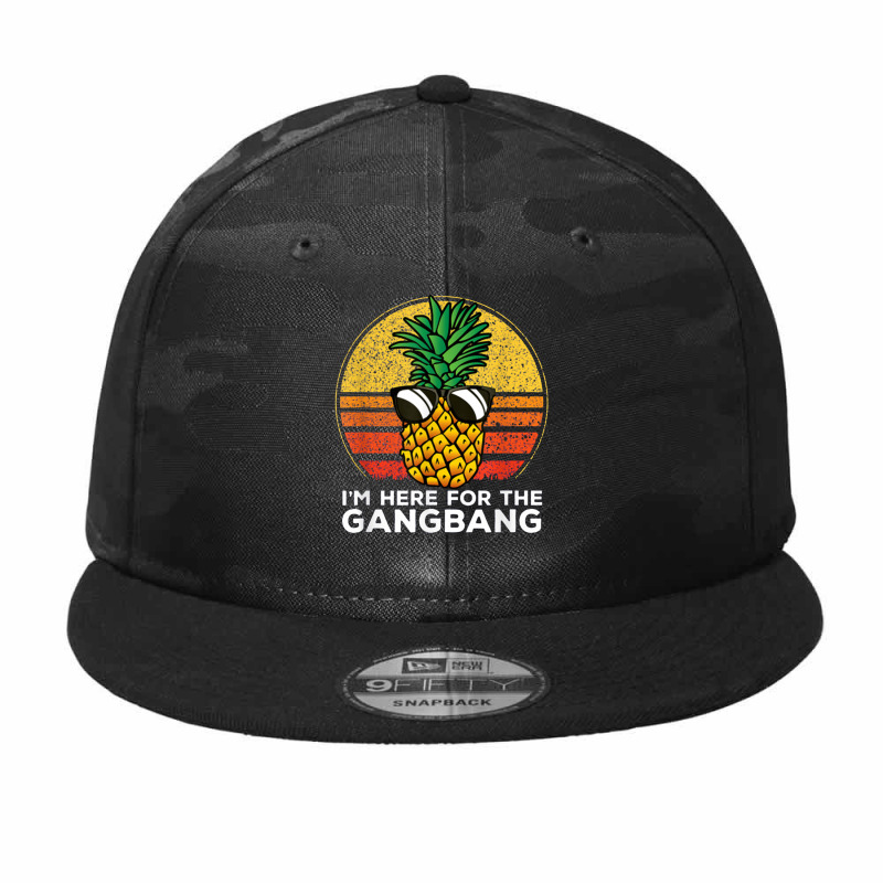 I'm Here For The Gangbang Upside Down Pineapple Swingerswinger Camo Snapback | Artistshot