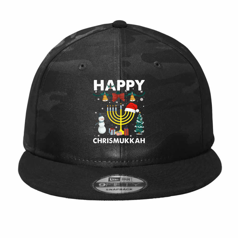 Happy Christmukkah Jewish Christmas Hanukkah Chanukah Camo Snapback | Artistshot