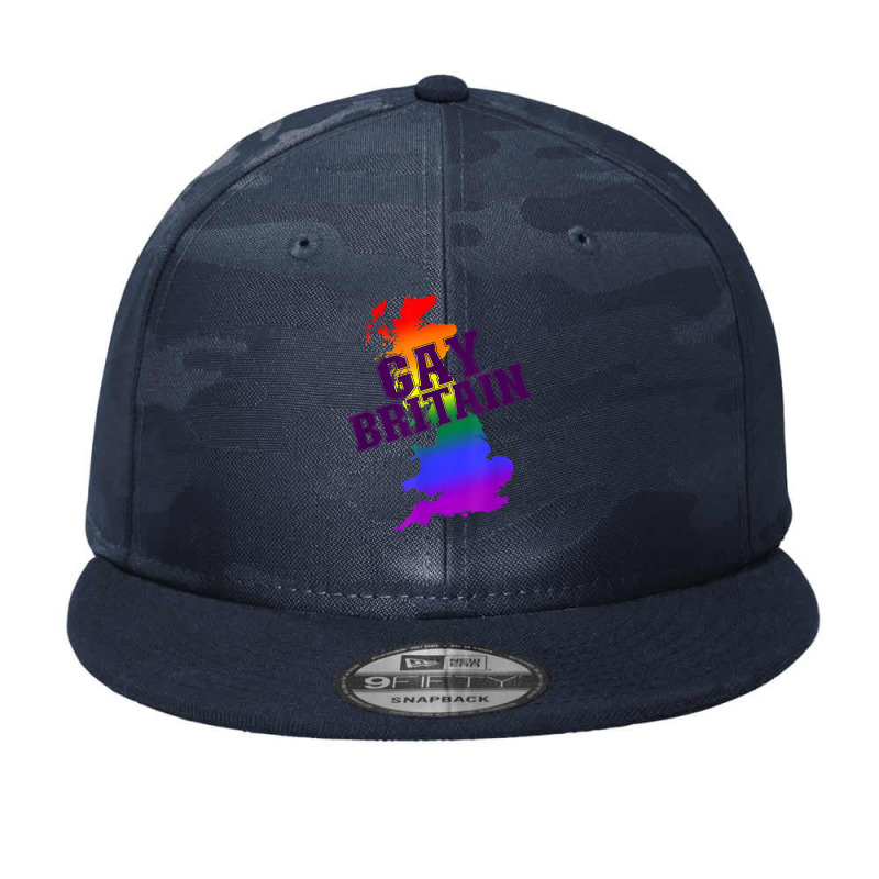 Gay Britain! Rainbow Uk Lgbtq+ Pride T Shirt Camo Snapback | Artistshot