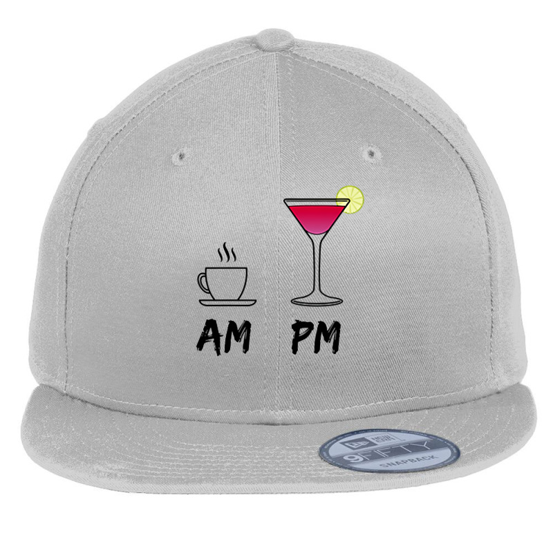 Am Coffee Espresso Pm Cosmopolitan   My Daily Drink Routine Premium T Flat Bill Snapback Cap | Artistshot