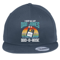 Funny Dad Jokes Database Pun Best Dad Humor Fathers Day T Shirt Flat Bill Snapback Cap | Artistshot