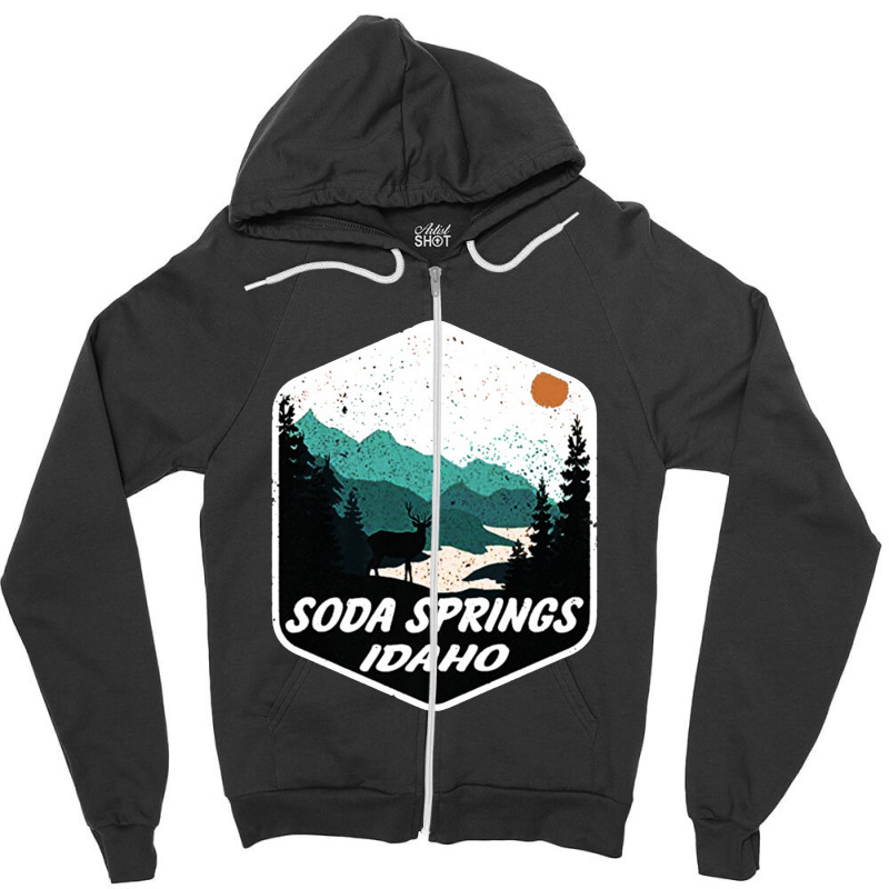 Soda Springs Idaho Id Mountains Hike Hiking Zipper Hoodie | Artistshot