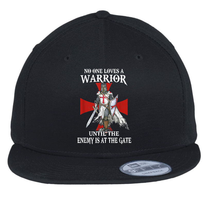 Knight Templar Christian Warrior Men Until The Enemy At Gate T Shirt Flat Bill Snapback Cap | Artistshot