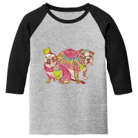 Two Cute Bulldog Breed Dogs W Youth 3/4 Sleeve | Artistshot