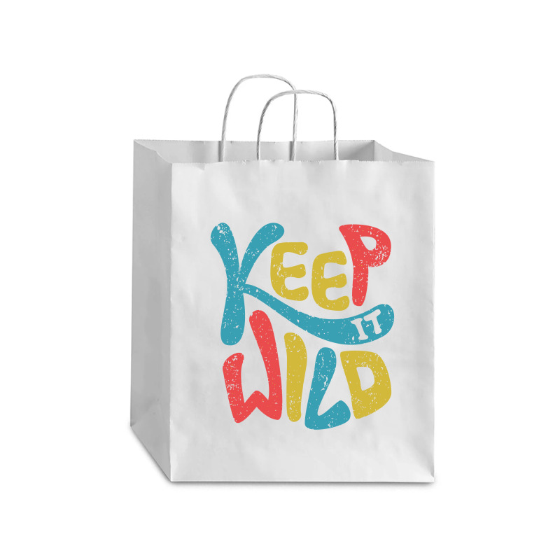 Keep It Wild Kids   Kids Funny Debie Paper Bag - 10 X 5 X 13 | Artistshot