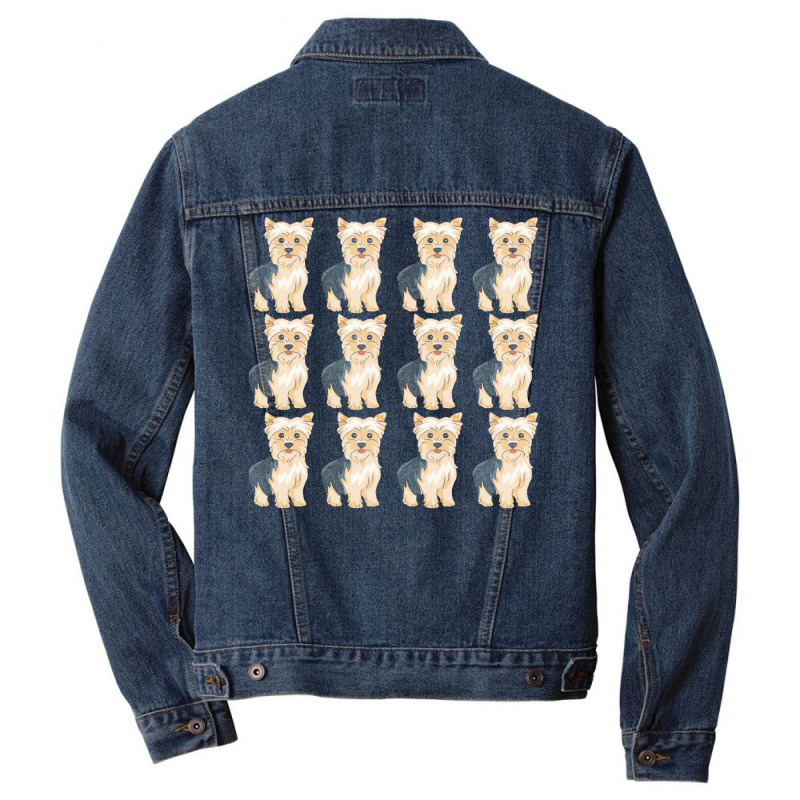 Cute Yorkie Pattern T  Shirt Yorkshire Terrier Cute Pattern T  Shirt Men Denim Jacket by vhoeger208 | Artistshot