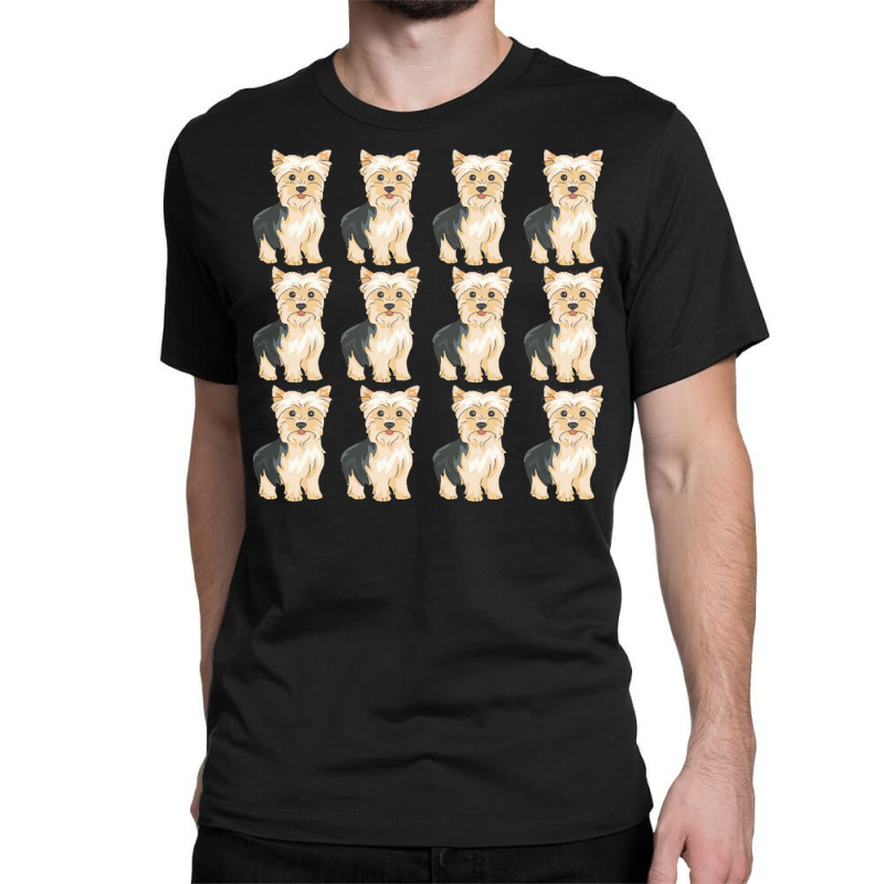 Cute Yorkie Pattern T  Shirt Yorkshire Terrier Cute Pattern T  Shirt Classic T-shirt by vhoeger208 | Artistshot