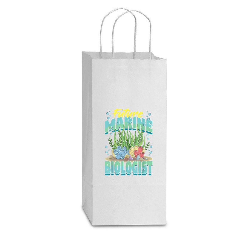 Future Marine Biologist Ocean Life Marine Biology Student Double Wine Paper Bag - 6 1/2 X 3 1/2 X 12 3/8 | Artistshot