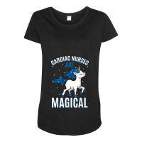 Cardiac Nurses Are Magical Unicorn Job Cardiology Profession Maternity Scoop Neck T-shirt | Artistshot