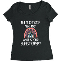 Charge Nurse Superpower  Registered Nurse Charge Nursing Premium Women's Triblend Scoop T-shirt | Artistshot