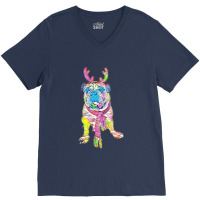 Funny Photo Of A Bulldog Bree V-neck Tee | Artistshot