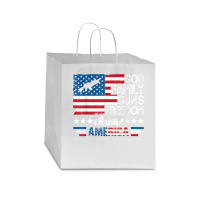 God Family Guns & Freedom Pro Trump 2024 Maga American Flag T Shirt Star Paper Bag - 13 X 7 X 13 | Artistshot