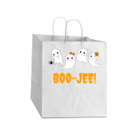 Halloween T  Shirt Boo  Jee! Ghosts Halloween T  Shirt Take Out Paper Bag - 14 X 10 X 15 1/2 | Artistshot