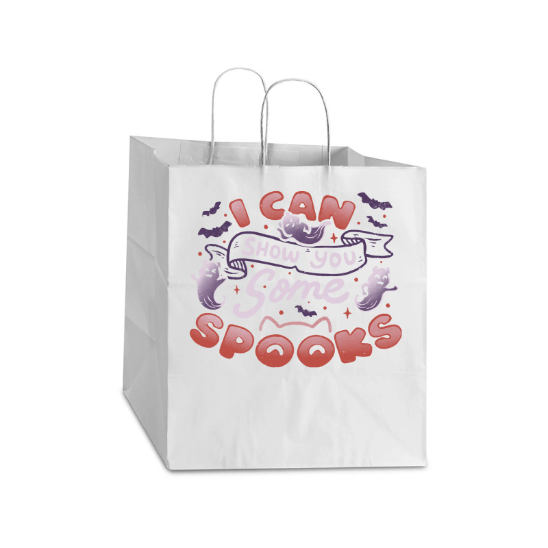 Halloween T  Shirt I Can Show You Some Spooks By Tobe Fonseca T  Shirt Take Out Paper Bag - 14 X 10 X 15 1/2 | Artistshot