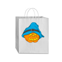 Halloween Jack O Lantern T  Shirt Slouchy Hat Halloween Pumpkin Blue V Traveler Paper Bag -13 X 6 X 15 3/4 | Artistshot