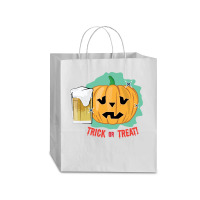 Halloween T  Shirt Drinking Halloween Pumpkin   Funny T  Shirt Traveler Paper Bag -13 X 6 X 15 3/4 | Artistshot