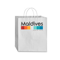 Vintage Maldives South Asia Retro Design T Shirt Traveler Paper Bag -13 X 6 X 15 3/4 | Artistshot