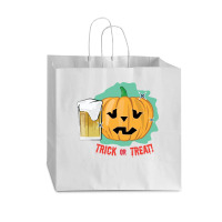 Halloween T  Shirt Drinking Halloween Pumpkin   Funny T  Shirt Vogue Paper Bag - 16 X 6 X 12 | Artistshot