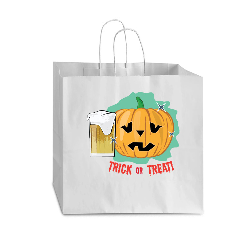 Halloween T  Shirt Drinking Halloween Pumpkin   Funny T  Shirt Vogue Paper Bag - 16 X 6 X 12 | Artistshot