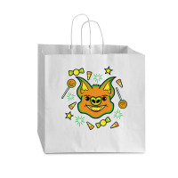 Halloween T  Shirt Halloween Bat Loves Candy T  Shirt Vogue Paper Bag - 16 X 6 X 12 | Artistshot