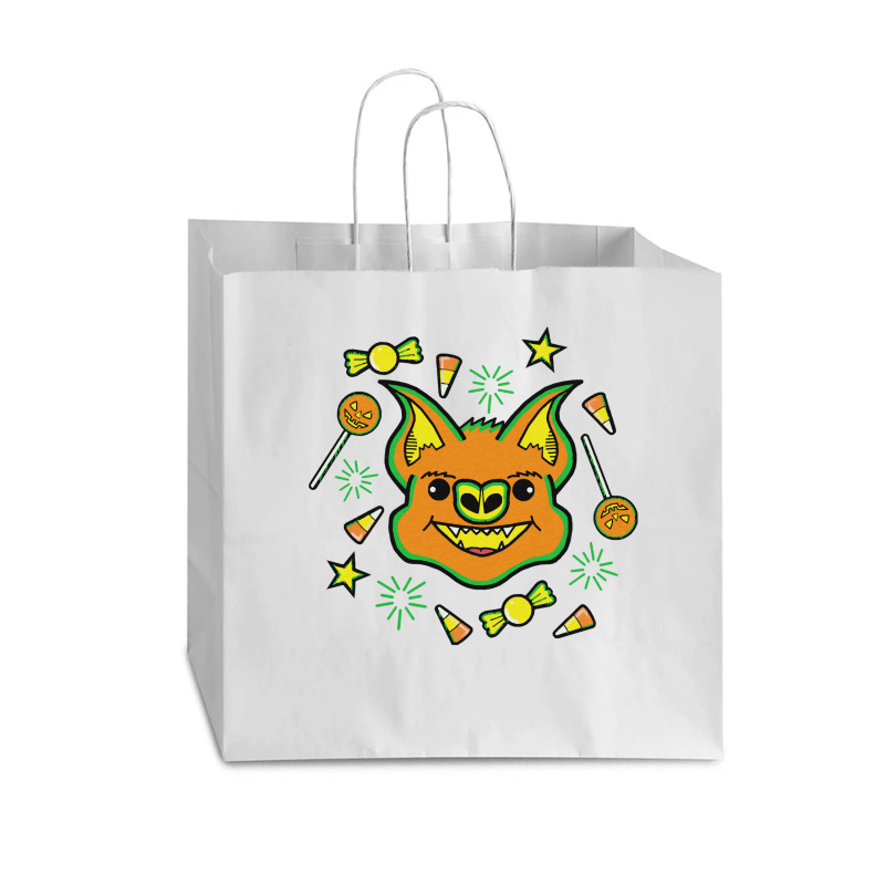 Halloween T  Shirt Halloween Bat Loves Candy T  Shirt Vogue Paper Bag - 16 X 6 X 12 | Artistshot