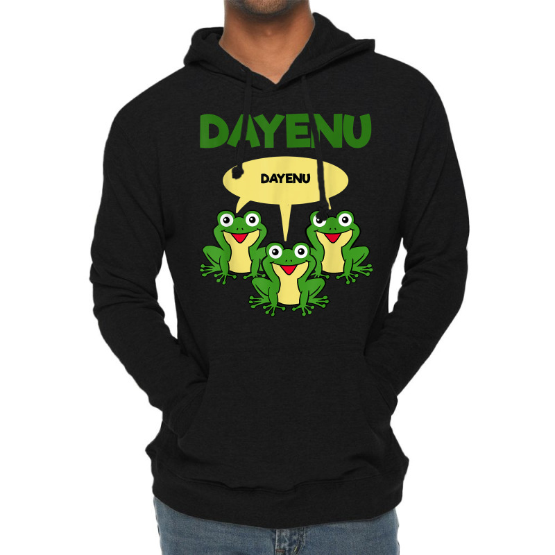 Three Frogs Dayenu   Funny Pesach Passover T Shirt Lightweight Hoodie | Artistshot