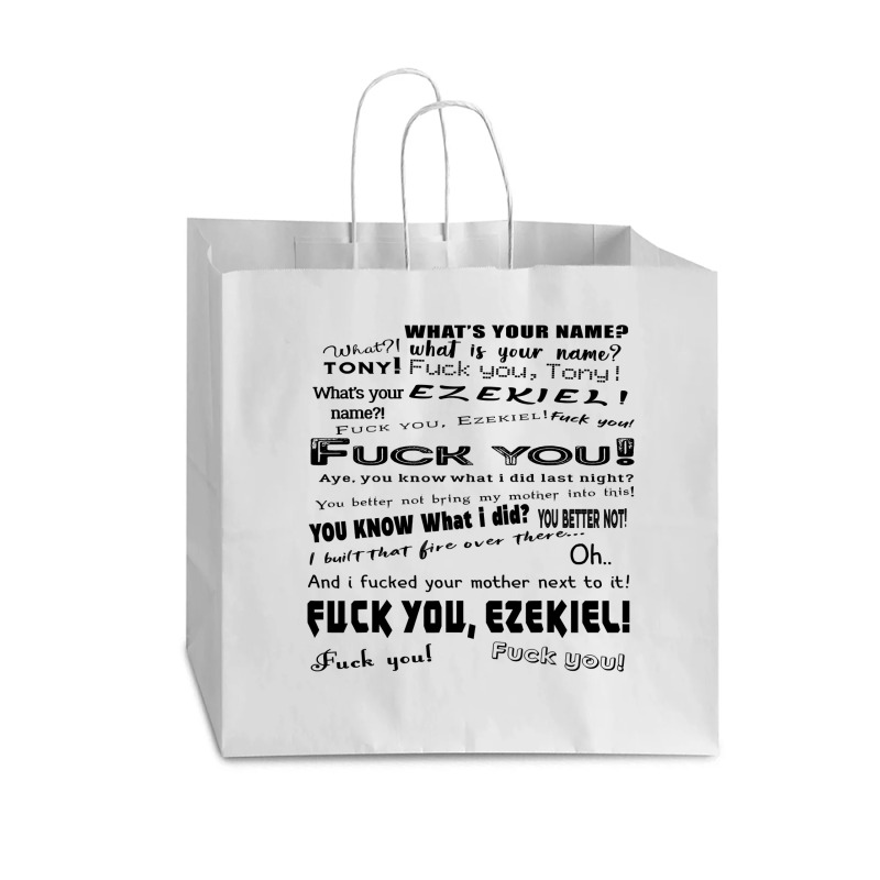 Funny What's Your Name Design Vogue Paper Bag - 16 X 6 X 12 | Artistshot