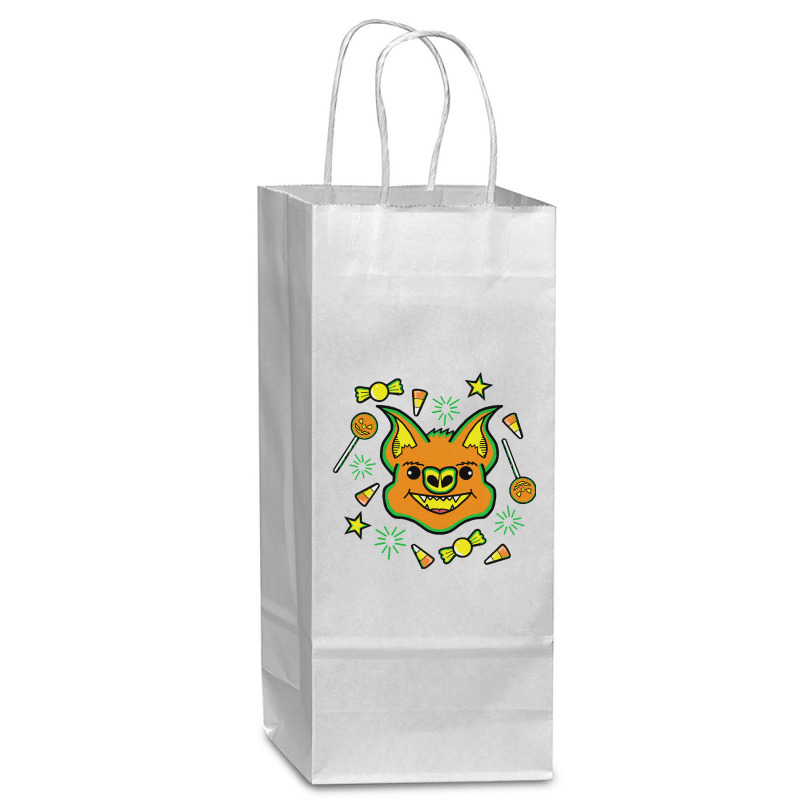 Halloween T  Shirt Halloween Bat Loves Candy T  Shirt Wine Paper Bag - 5 1/2 X 3 1/4 X 13 | Artistshot