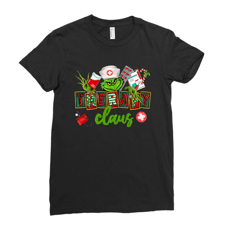 Therapy Claus Ladies Fitted T-Shirt by CowGirlArtShop | Artistshot