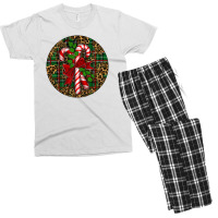 Candy Cane Christmas Men's T-shirt Pajama Set | Artistshot