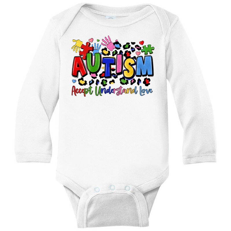 Autism Accept Understand Love Long Sleeve Baby Bodysuit by LillyAllenDesigns | Artistshot