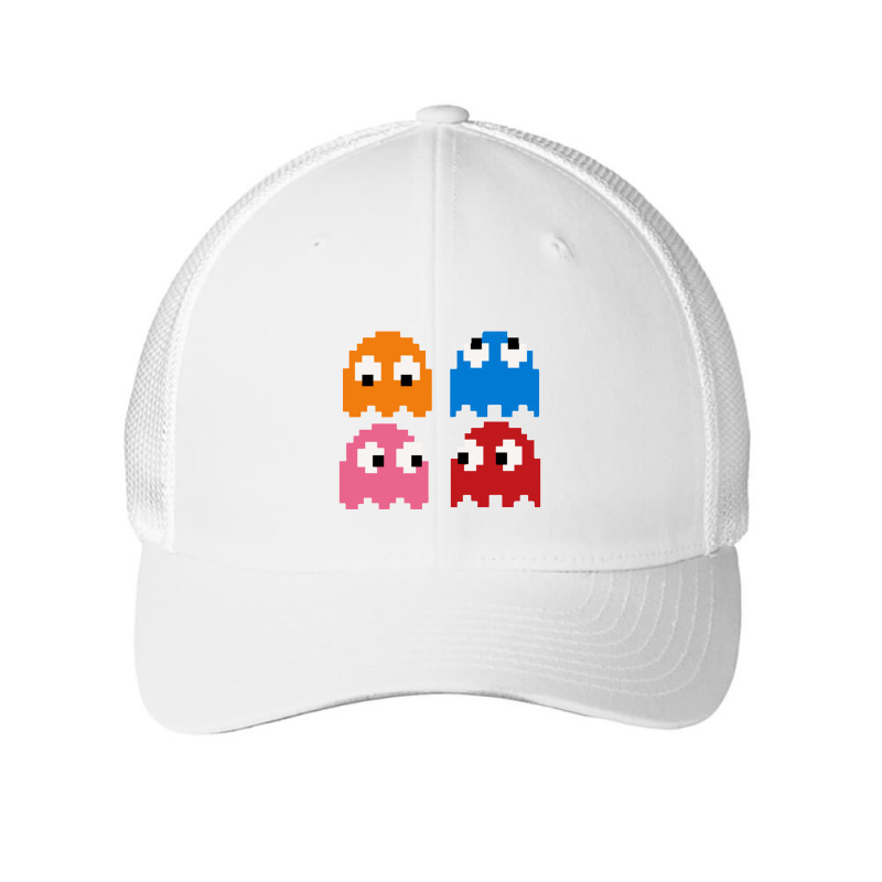 Pacman Ghosts Cool Retro 80s Mesh cap by wongnyleneh | Artistshot