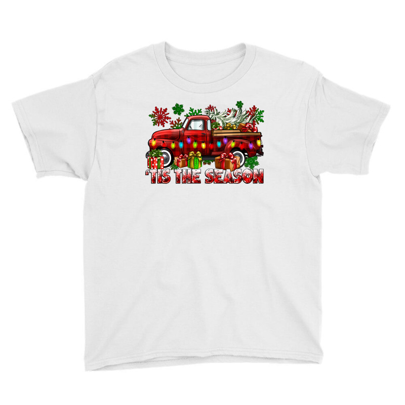 Tis The Season Christmas Truck Youth Tee by CowGirlArtShop | Artistshot