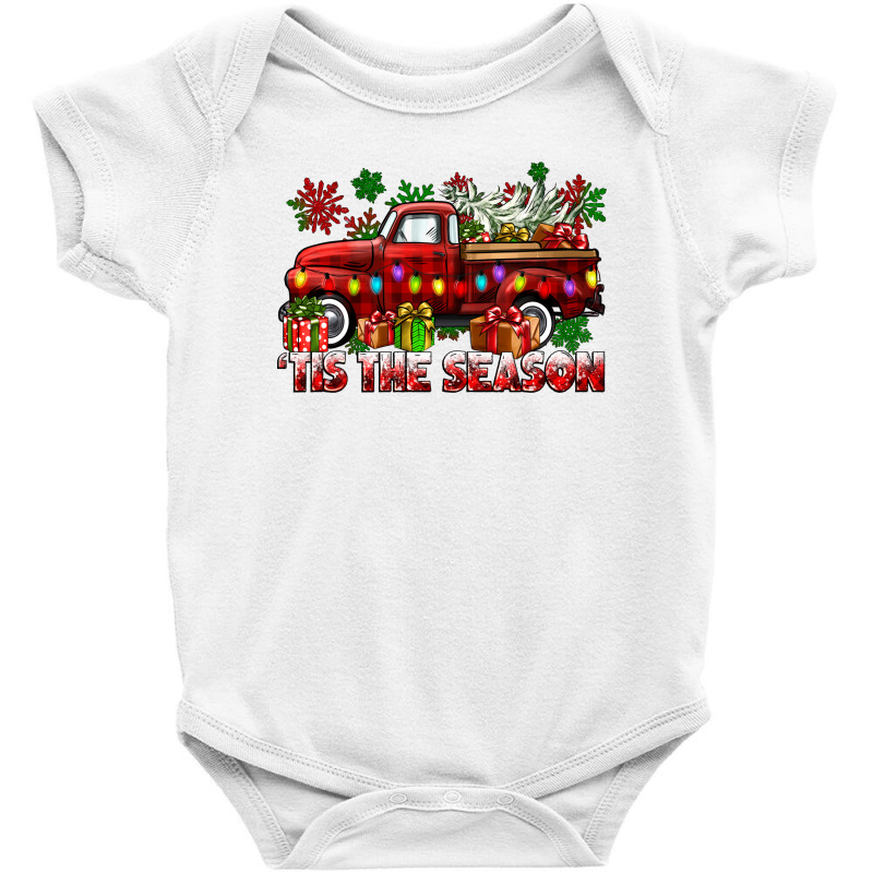 Tis The Season Christmas Truck Baby Bodysuit by CowGirlArtShop | Artistshot