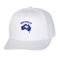 Australia With Kangaroo And Map T Shirt Trucker Cap | Artistshot